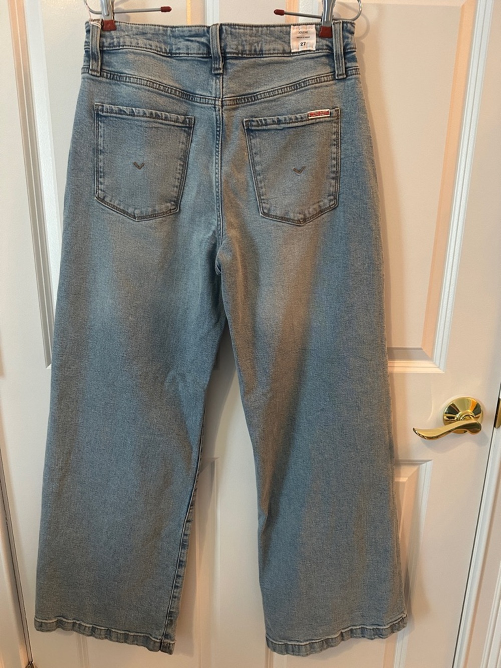 Hudson Jeans Faded Light Blue Wide Leg Denim Jolene Size 27 32” inseam NWT